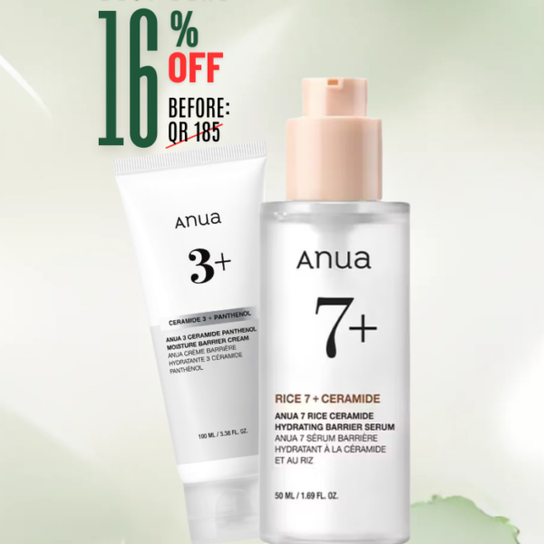[ANUA] 7 Rice Ceramide Hydrating Barrier Serum, 50ml + 3 Ceramide Panthenol Moisture Barrier Cream, 100ml