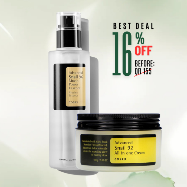 [COSRX] Snail Set: Advanced Snail 96 Mucin Power Essence, 100ml + Advanced Snail 92 All-in-one Cream (tub), 100ml