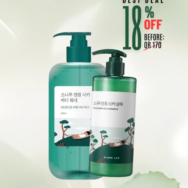 [ROUND LAB] Pine Calming Cica Body Wash, 400ml + Pine Calming Cica Shampoo, 400ml