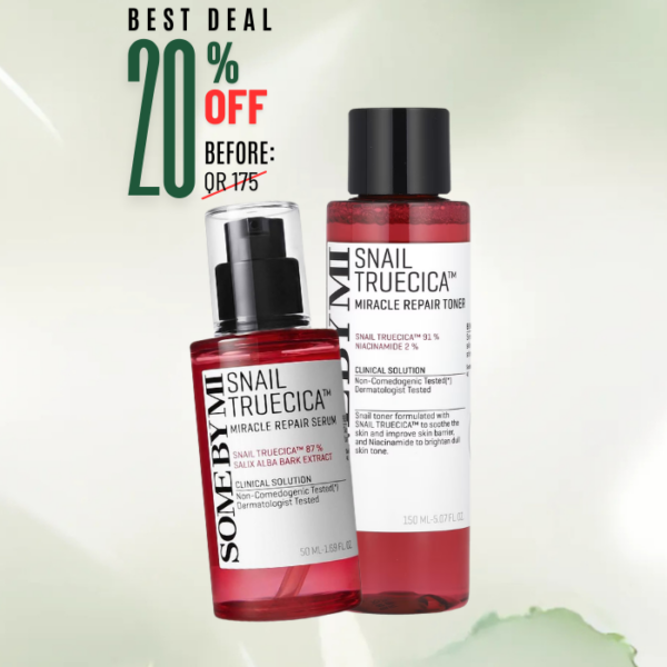 [SOME BY MI] Snail Truecica Miracle Repair Serum + Snail Truecica Miracle Repair Toner, 150ml
